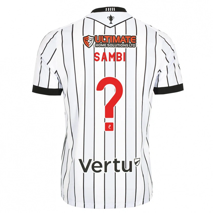 Danxen Hombre Camiseta Jaspreet Sambi #0 Blanco Negro Rojo 1ª Equipación 2026/27 La Camisa México