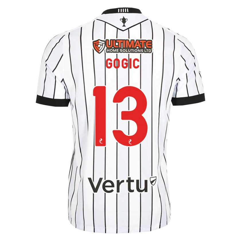 Danxen Hombre Camiseta Alex Gogic #13 Blanco Negro Rojo 1ª Equipación 2026/27 La Camisa México
