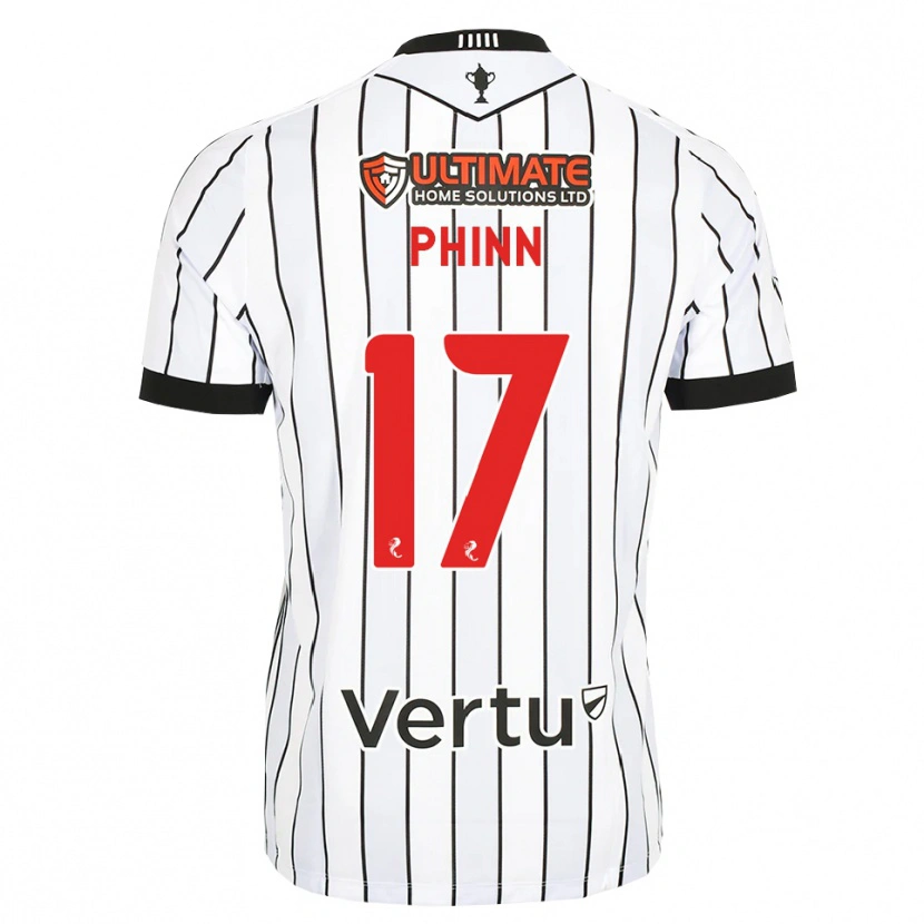 Danxen Hombre Camiseta Shaun Phinn #17 Blanco Negro Rojo 1ª Equipación 2026/27 La Camisa México