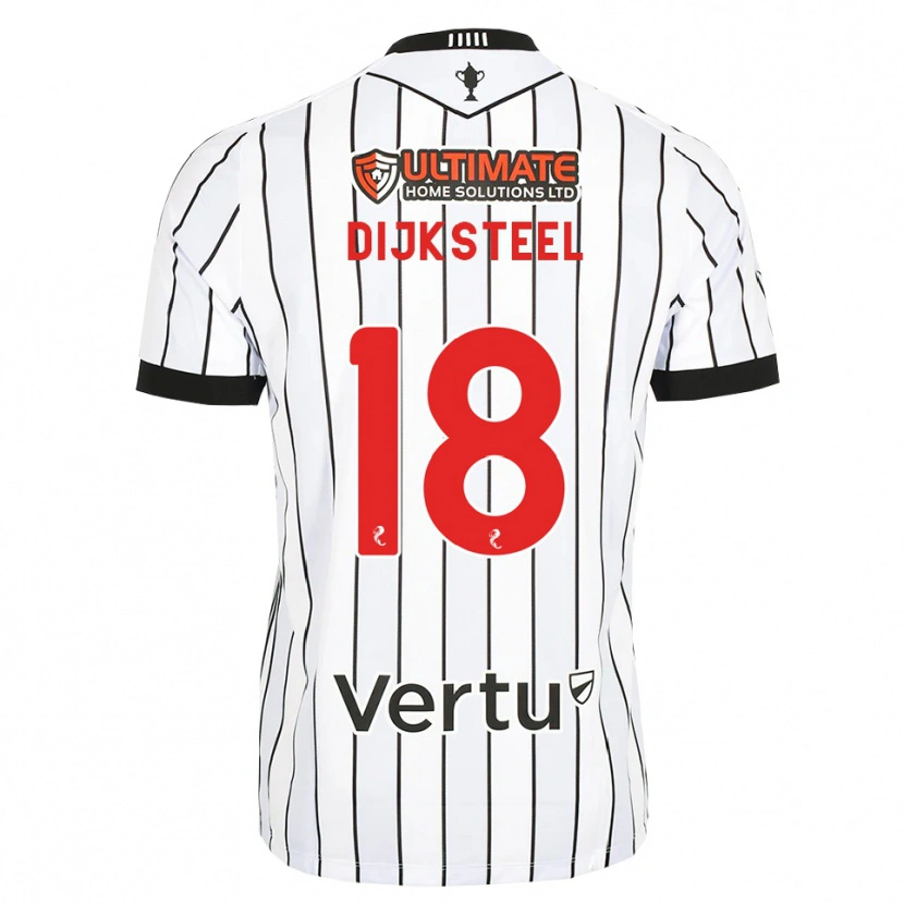 Danxen Hombre Camiseta Malik Dijksteel #18 Blanco Negro Rojo 1ª Equipación 2026/27 La Camisa México