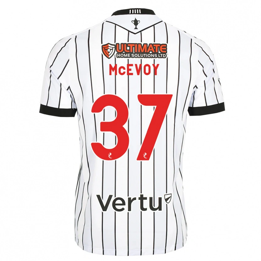 Danxen Hombre Camiseta Carrick Mcevoy #37 Blanco Negro Rojo 1ª Equipación 2026/27 La Camisa México