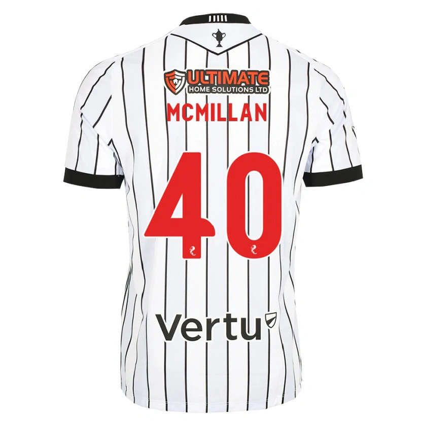 Danxen Hombre Camiseta Caiden Mcmillan #40 Blanco Negro Rojo 1ª Equipación 2026/27 La Camisa México