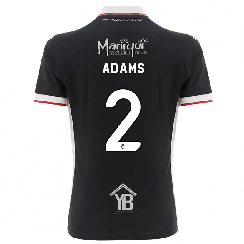 Danxen Hombre Camiseta Keelan Adams #2 Negro Blanco Rojo 1ª Equipación 2026/27 La Camisa México