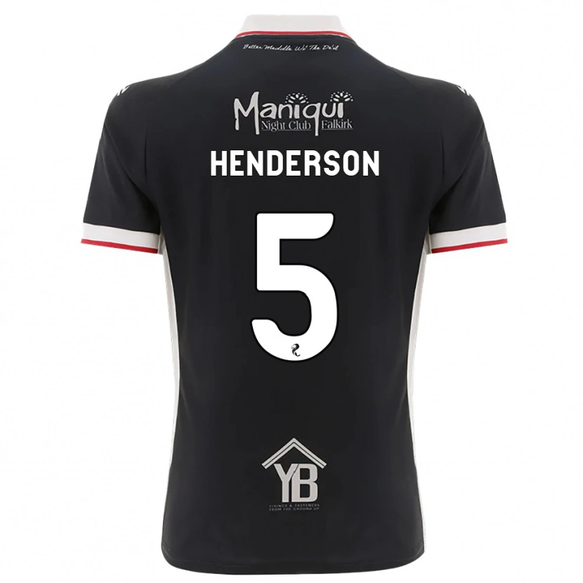Danxen Hombre Camiseta Liam Henderson #5 Negro Blanco Rojo 1ª Equipación 2026/27 La Camisa México