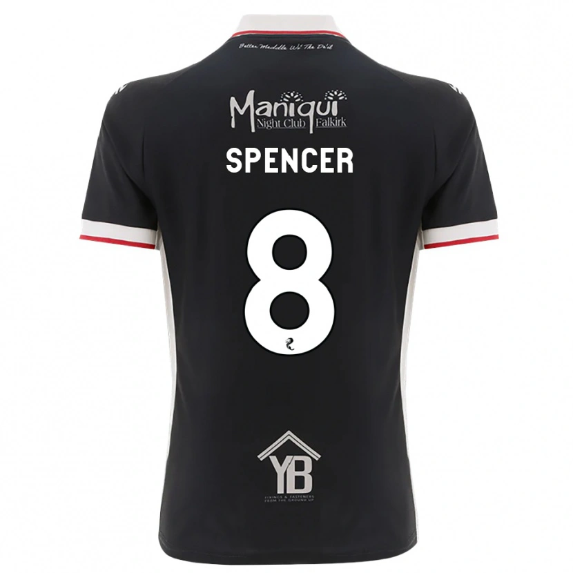 Danxen Hombre Camiseta Brad Spencer #8 Negro Blanco Rojo 1ª Equipación 2026/27 La Camisa México