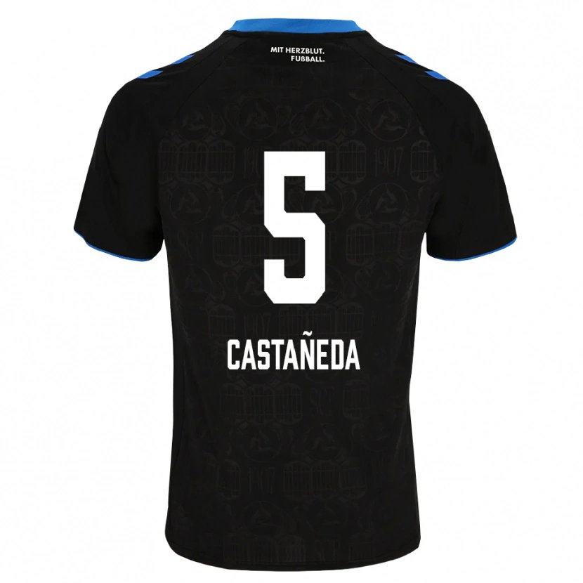 Danxen Hombre Camiseta Santiago Castañeda #5 Negro Blanco Rojo 1ª Equipación 2026/27 La Camisa México