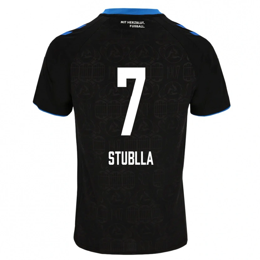 Danxen Hombre Camiseta Shkrep Stublla #7 Negro Blanco Rojo 1ª Equipación 2026/27 La Camisa México