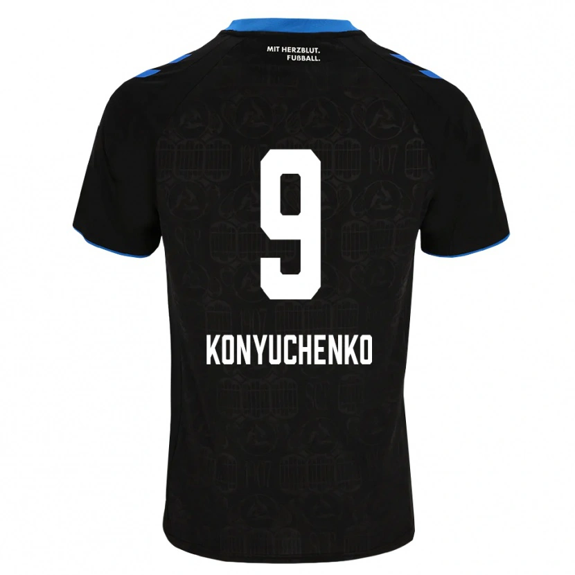 Danxen Hombre Camiseta Yehor Konyuchenko #9 Negro Blanco Rojo 1ª Equipación 2026/27 La Camisa México