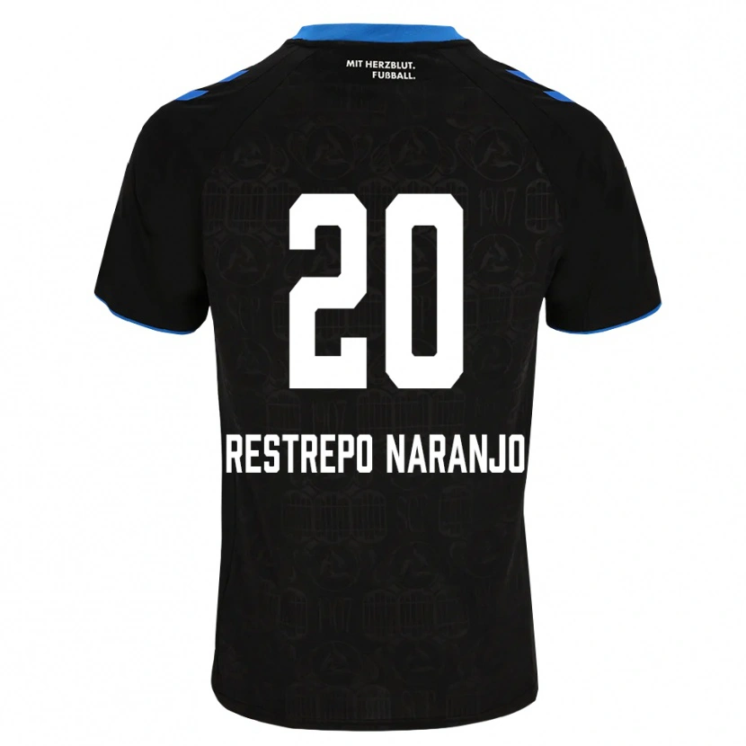 Danxen Hombre Camiseta Pedro Restrepo Naranjo #20 Negro Blanco Rojo 1ª Equipación 2026/27 La Camisa México