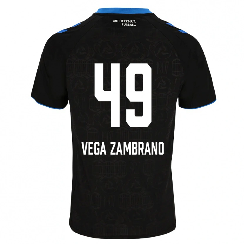 Danxen Hombre Camiseta Joel Vega Zambrano #49 Negro Blanco Rojo 1ª Equipación 2026/27 La Camisa México