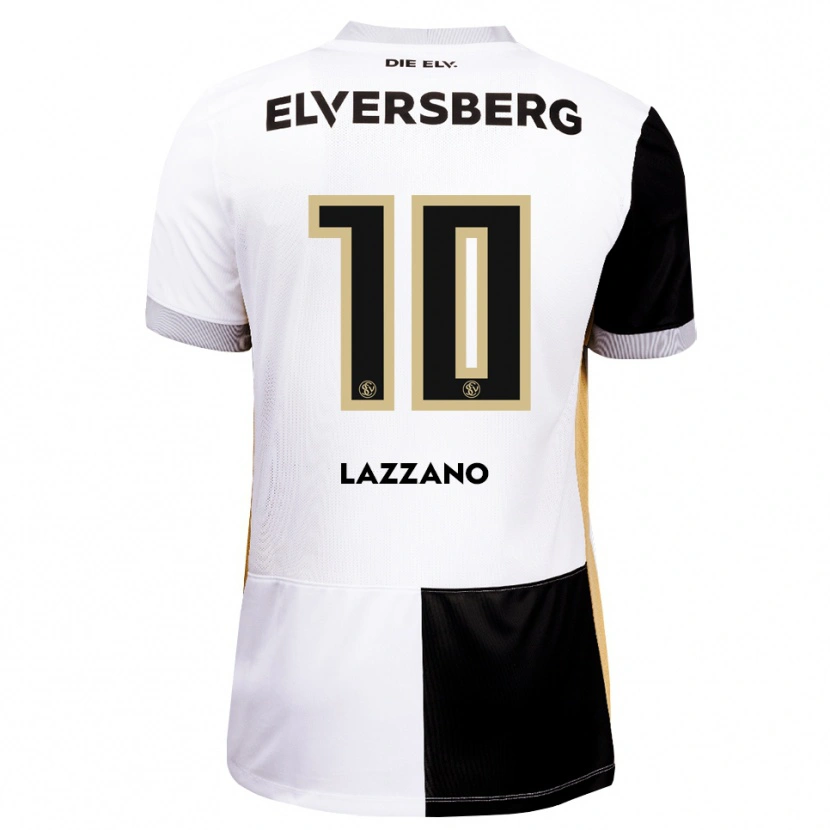 Danxen Hombre Camiseta Alessandro Lazzano #10 Negro Blanco Marrón 1ª Equipación 2026/27 La Camisa México