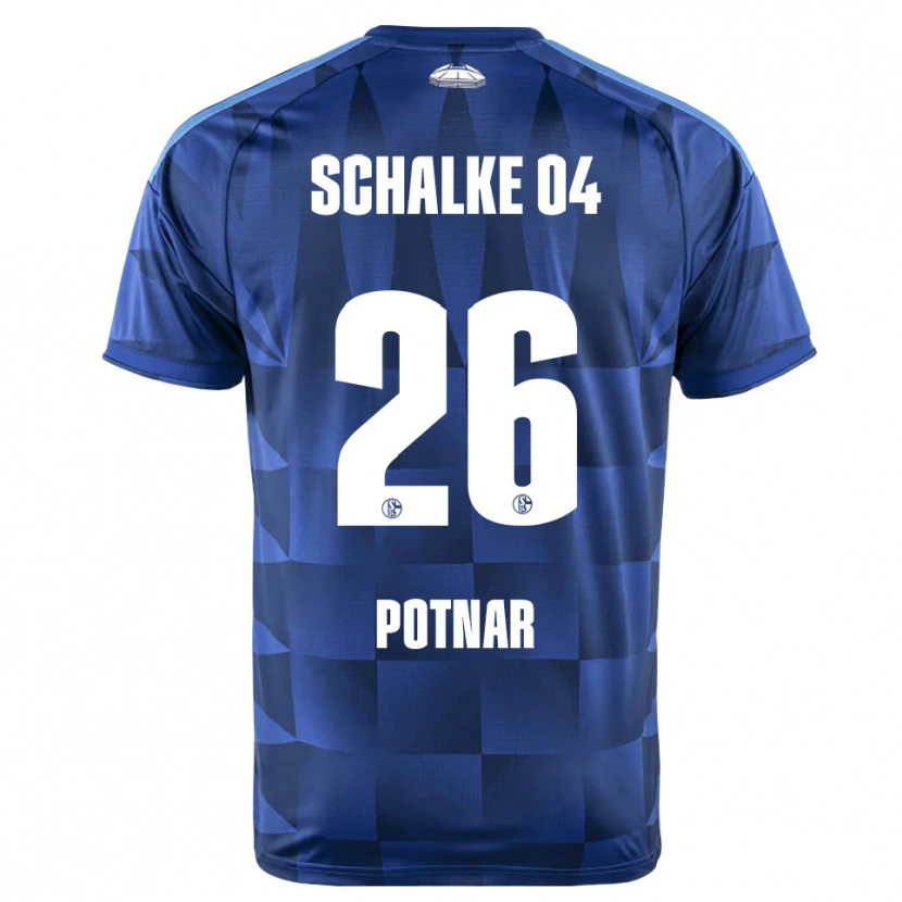 Danxen Hombre Camiseta Bojan Potnar #26 Azul Oscuro Amarillo Blanco 1ª Equipación 2026/27 La Camisa México