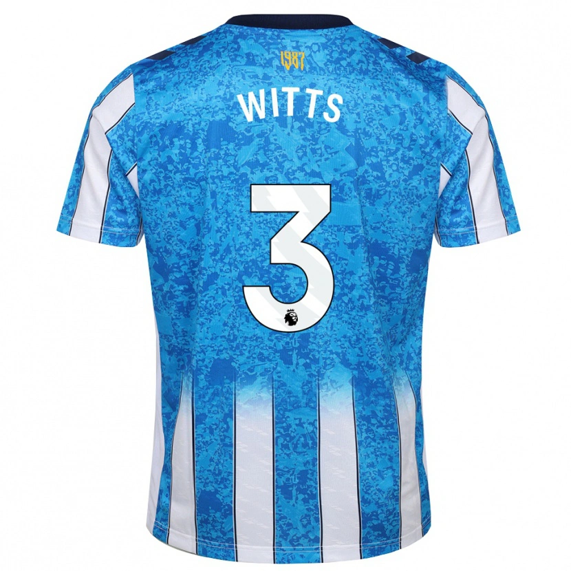 Danxen Hombre Camiseta Callum Witts #3 Blanco Azul Naranja 1ª Equipación 2026/27 La Camisa México