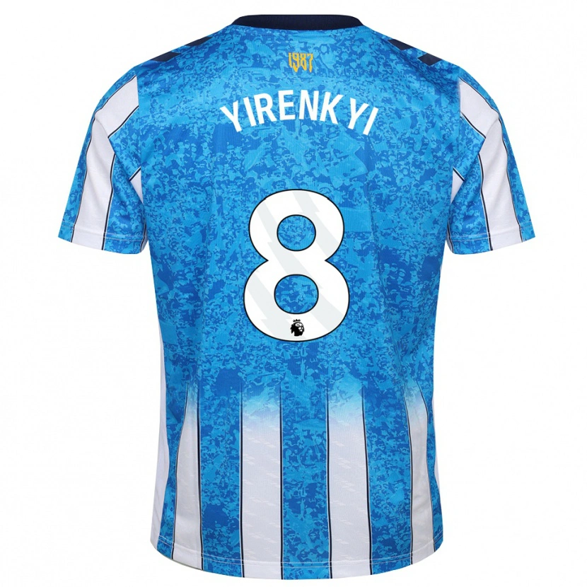 Danxen Hombre Camiseta Caleb Yirenkyi #8 Blanco Azul Naranja 1ª Equipación 2026/27 La Camisa México