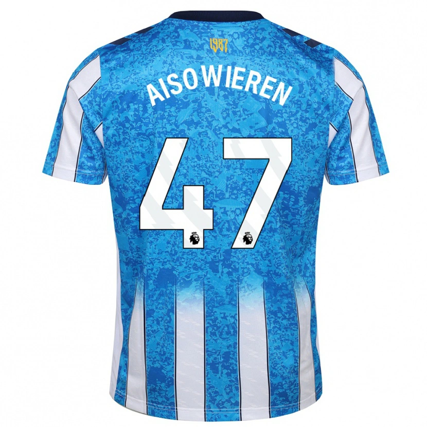 Danxen Hombre Camiseta Evan Eghosa Aisowieren #47 Blanco Azul Naranja 1ª Equipación 2026/27 La Camisa México