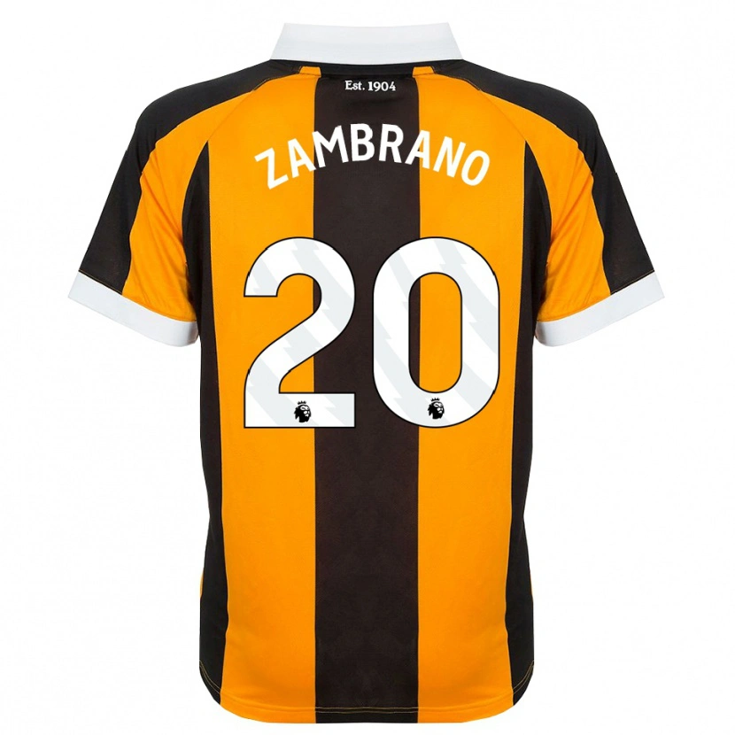 Danxen Hombre Camiseta Óscar Zambrano #20 Naranja Negro Blanco 1ª Equipación 2026/27 La Camisa México