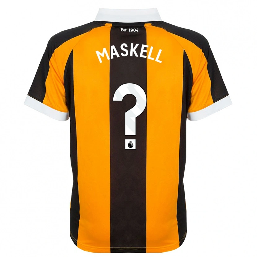 Danxen Hombre Camiseta Alfie Maskell #0 Naranja Negro Blanco 1ª Equipación 2026/27 La Camisa México