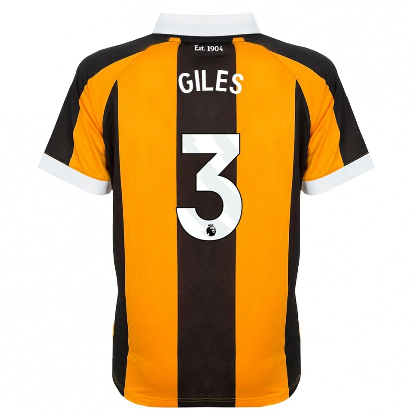 Danxen Hombre Camiseta Ryan Giles #3 Naranja Negro Blanco 1ª Equipación 2026/27 La Camisa México
