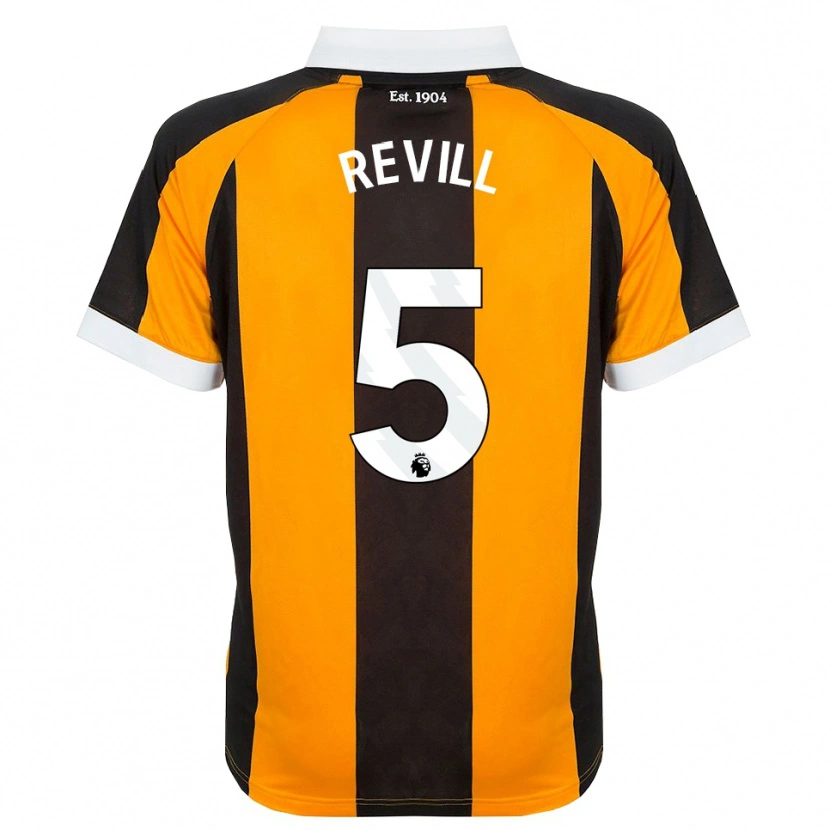 Danxen Hombre Camiseta Harry Revill #5 Naranja Negro Blanco 1ª Equipación 2026/27 La Camisa México