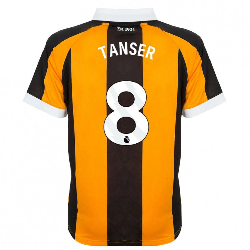 Danxen Hombre Camiseta Ellie Tanser #8 Naranja Negro Blanco 1ª Equipación 2026/27 La Camisa México
