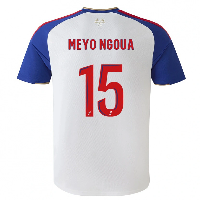 Danxen Hombre Camiseta Bryan Meyo Ngoua #15 Azul Real Rojo Blanco 1ª Equipación 2026/27 La Camisa México