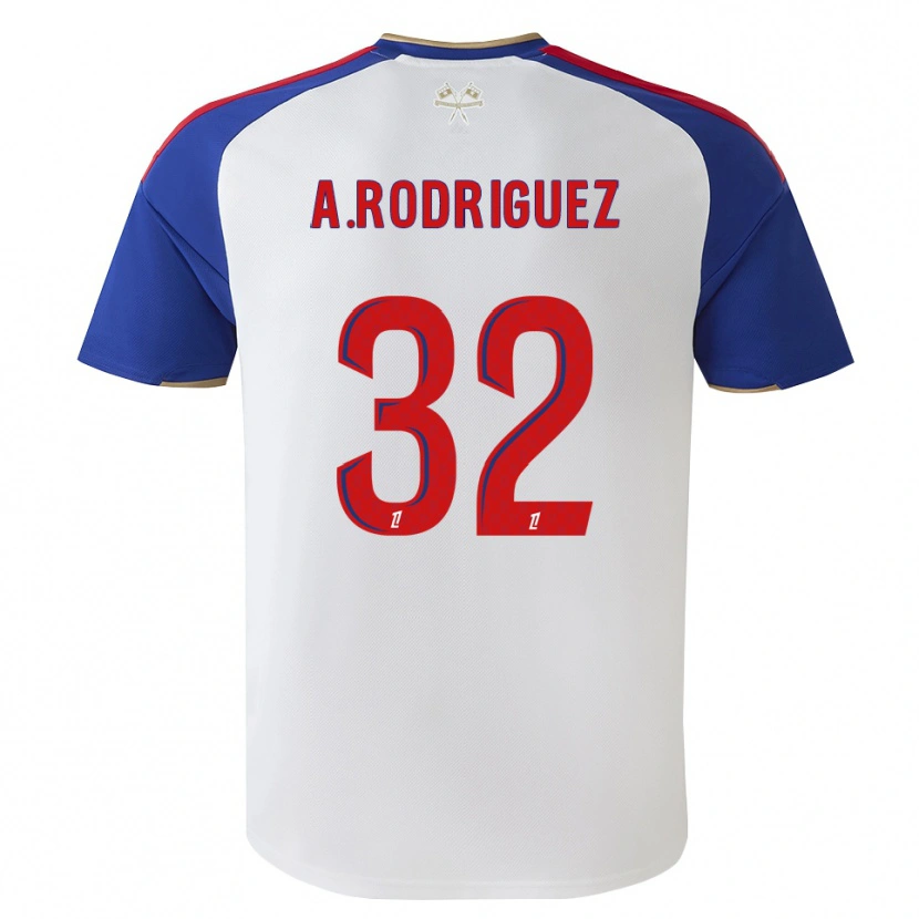 Danxen Hombre Camiseta Alejandro Gomes Rodríguez #32 Azul Real Rojo Blanco 1ª Equipación 2026/27 La Camisa México