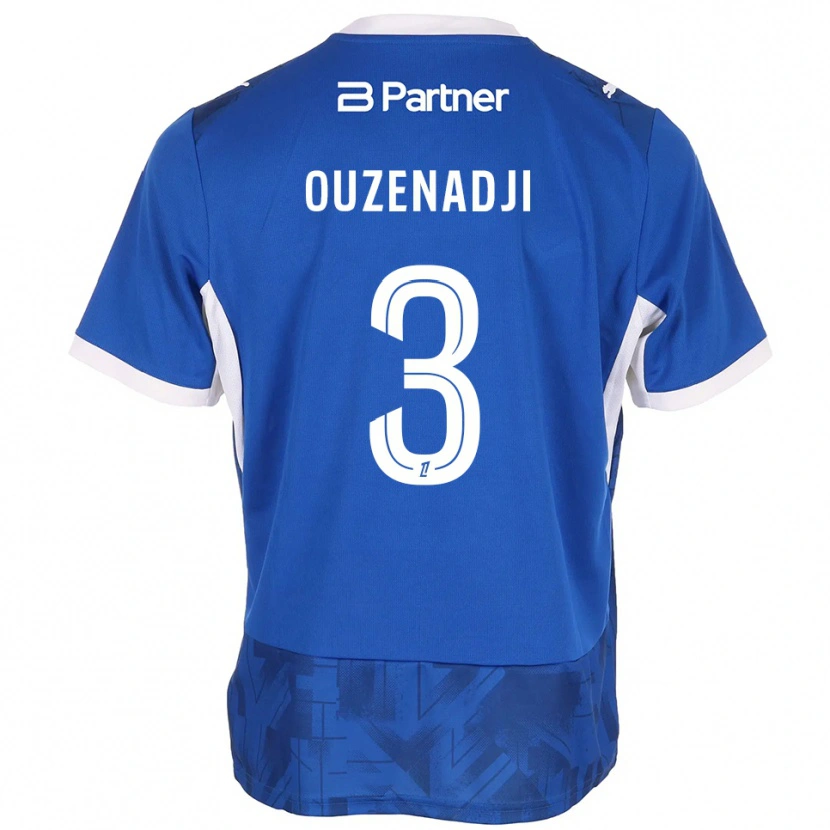 Danxen Hombre Camiseta Anis Ouzenadji #3 Azul Medio Blanco 1ª Equipación 2026/27 La Camisa México