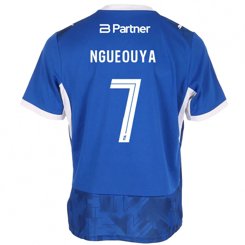 Danxen Hombre Camiseta Anthony N'gueouya #7 Azul Medio Blanco 1ª Equipación 2026/27 La Camisa México