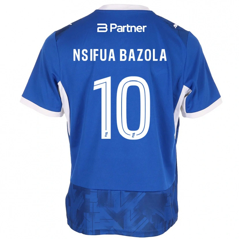Danxen Hombre Camiseta Preston Nsifua Bazola #10 Azul Medio Blanco 1ª Equipación 2026/27 La Camisa México