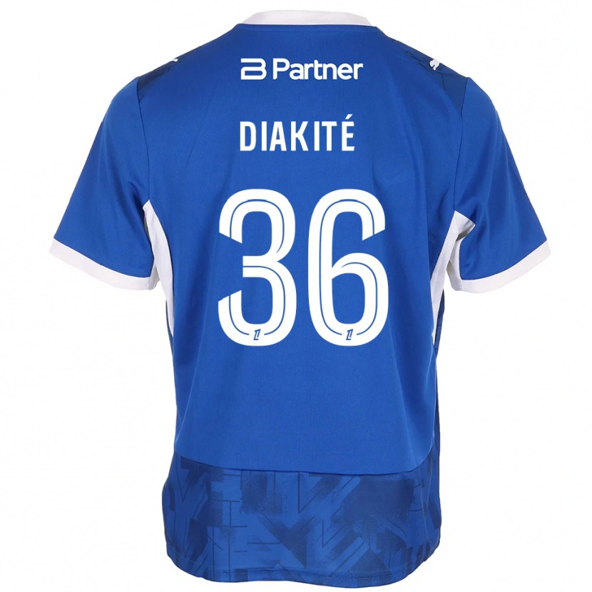 Danxen Hombre Camiseta Amadou Diakité #36 Azul Medio Blanco 1ª Equipación 2026/27 La Camisa México