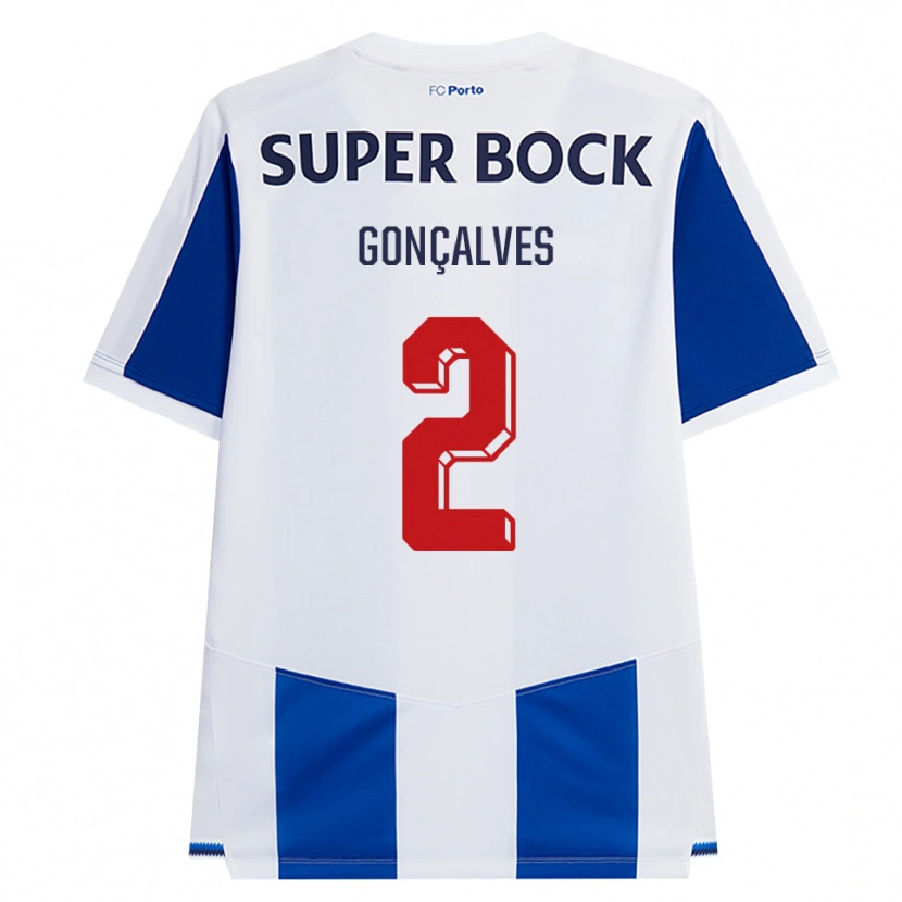 Danxen Hombre Camiseta Ema Gonçalves #2 Azul Blanco Rojo 1ª Equipación 2026/27 La Camisa México