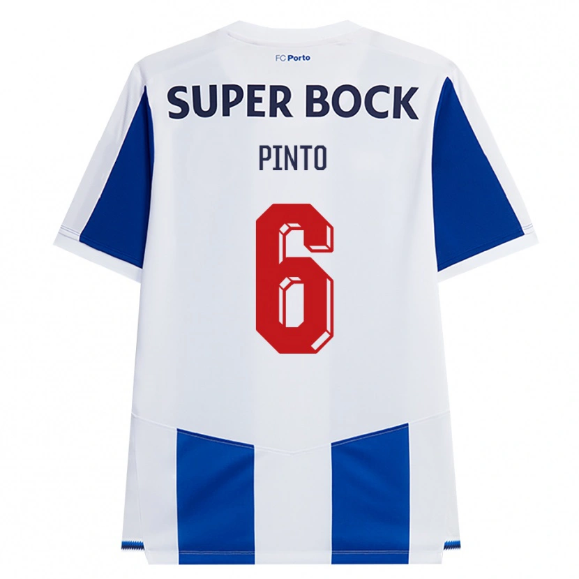 Danxen Hombre Camiseta Gonçalo Pinto #6 Azul Blanco Rojo 1ª Equipación 2026/27 La Camisa México