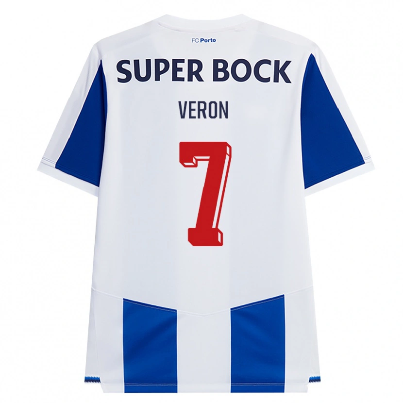 Danxen Hombre Camiseta Gabriel Veron #7 Azul Blanco Rojo 1ª Equipación 2026/27 La Camisa México