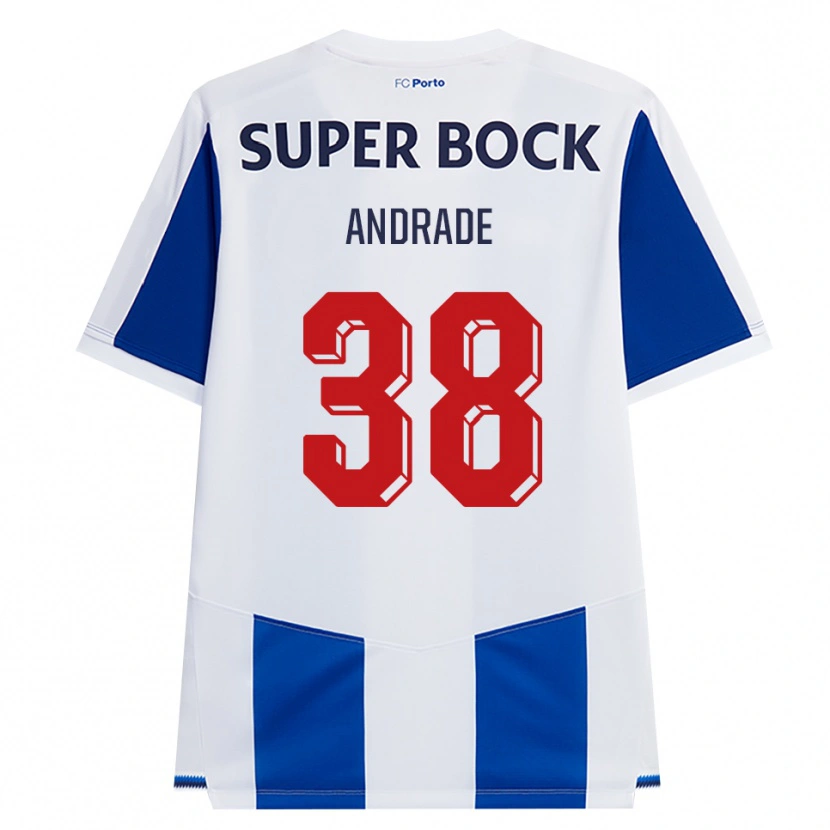 Danxen Hombre Camiseta Fernando Andrade #38 Azul Blanco Rojo 1ª Equipación 2026/27 La Camisa México