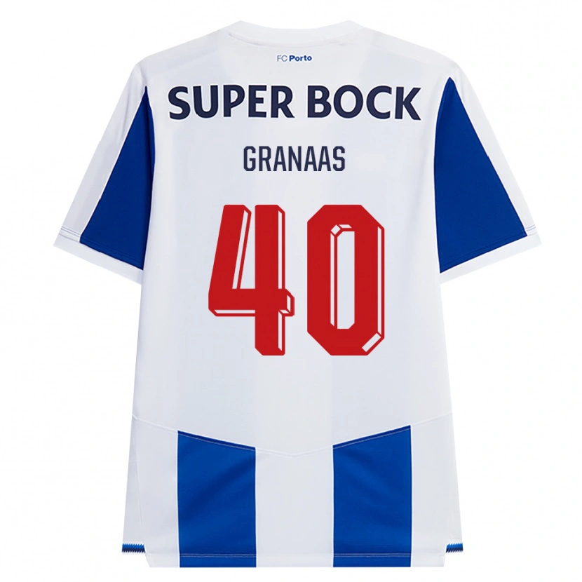 Danxen Hombre Camiseta Eirik Granaas #40 Azul Blanco Rojo 1ª Equipación 2026/27 La Camisa México