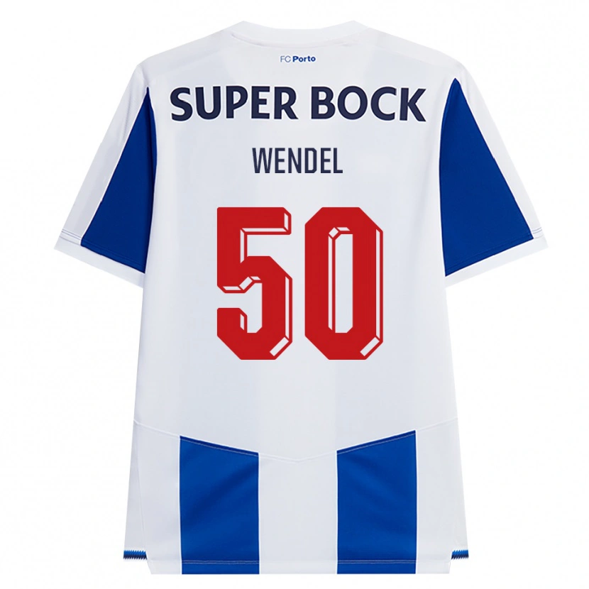 Danxen Hombre Camiseta Wendel #50 Azul Blanco Rojo 1ª Equipación 2026/27 La Camisa México