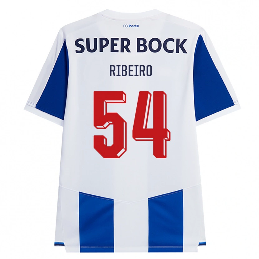 Danxen Hombre Camiseta António Ribeiro #54 Azul Blanco Rojo 1ª Equipación 2026/27 La Camisa México
