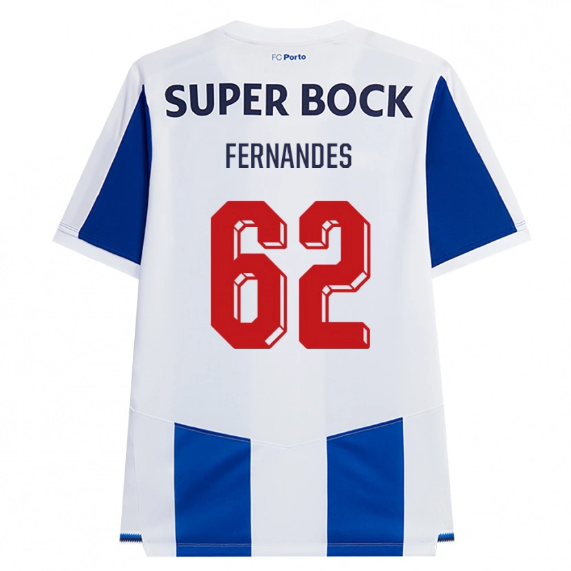 Danxen Hombre Camiseta Rodrigo Fernandes #62 Azul Blanco Rojo 1ª Equipación 2026/27 La Camisa México