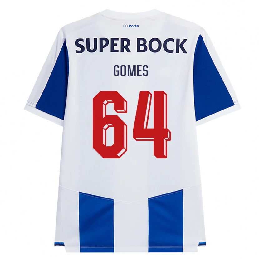 Danxen Hombre Camiseta Luís Gomes #64 Azul Blanco Rojo 1ª Equipación 2026/27 La Camisa México