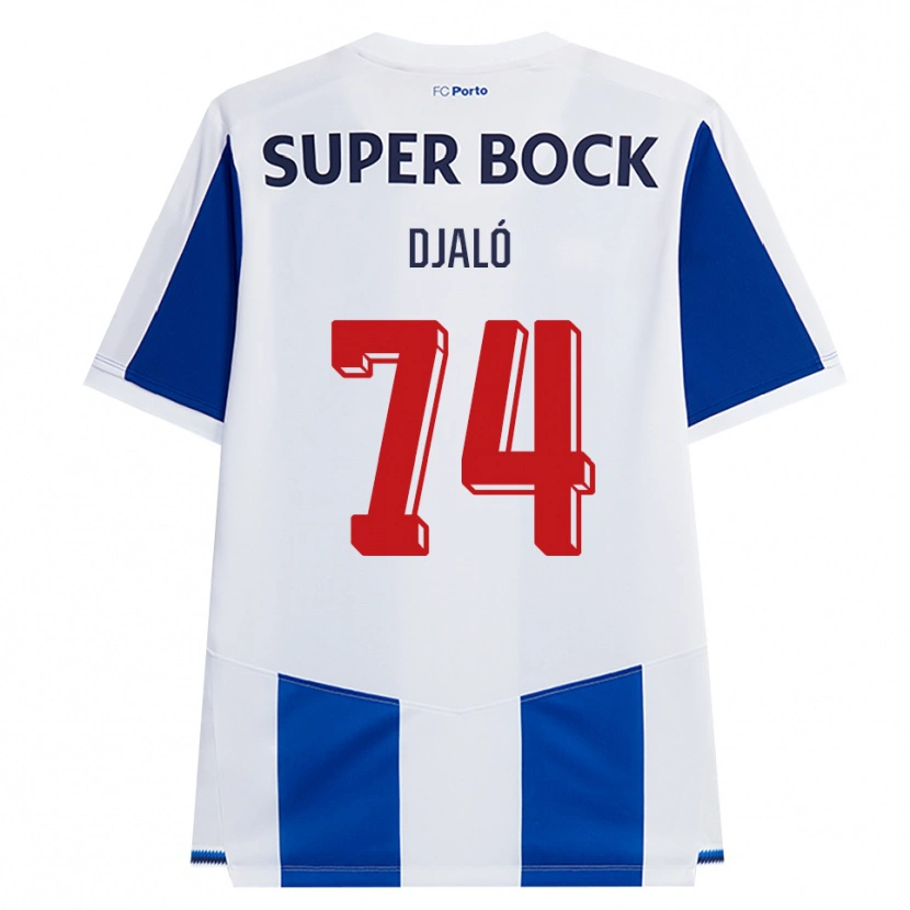 Danxen Hombre Camiseta Ussumane Djaló #74 Azul Blanco Rojo 1ª Equipación 2026/27 La Camisa México