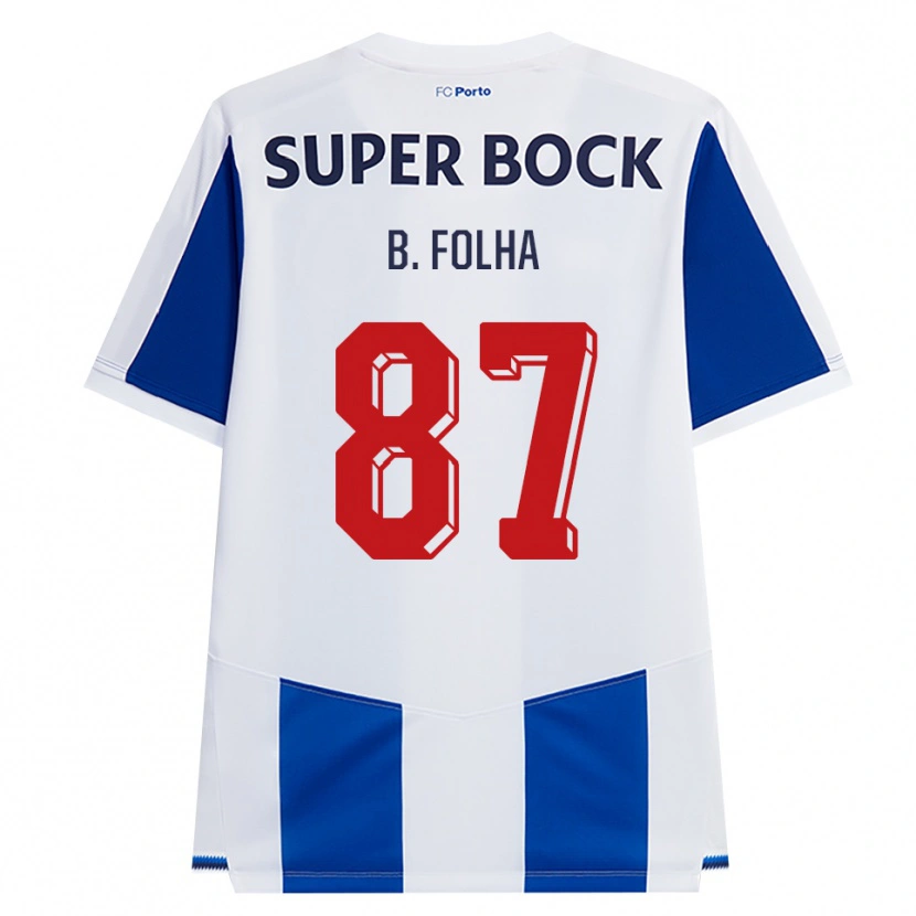Danxen Hombre Camiseta Bernardo Folha #87 Azul Blanco Rojo 1ª Equipación 2026/27 La Camisa México