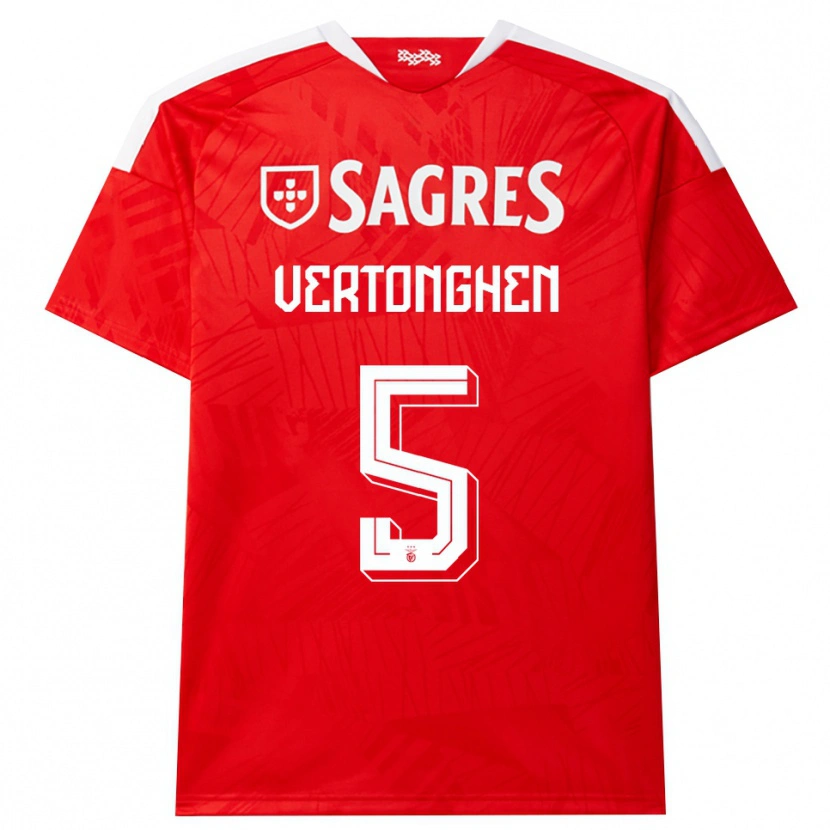 Danxen Hombre Camiseta Jan Vertonghen #5 Rojo Blanco Amarillo 1ª Equipación 2026/27 La Camisa México