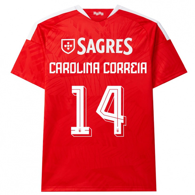 Danxen Hombre Camiseta Carolina Correia #14 Rojo Blanco Amarillo 1ª Equipación 2026/27 La Camisa México