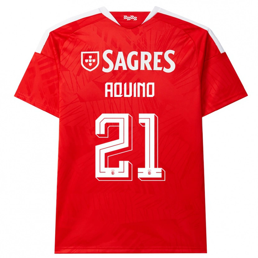 Danxen Hombre Camiseta Jesus Aquino #21 Rojo Blanco Amarillo 1ª Equipación 2026/27 La Camisa México