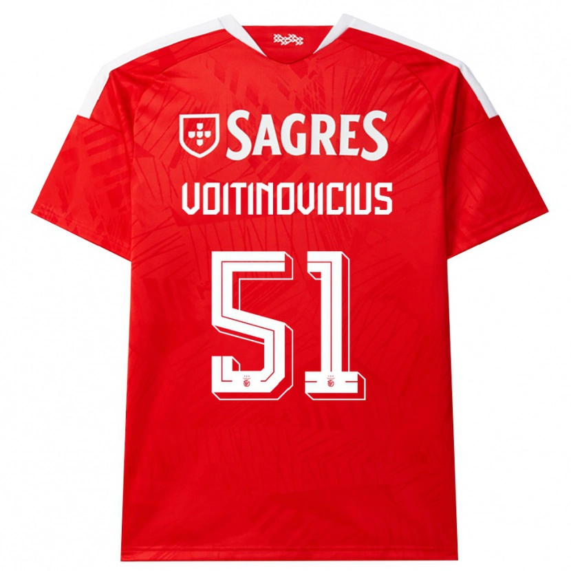 Danxen Hombre Camiseta Arnas Voitinovičius #51 Rojo Blanco Amarillo 1ª Equipación 2026/27 La Camisa México
