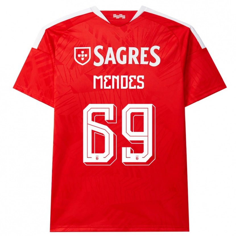 Danxen Hombre Camiseta Vladimir Mendes #69 Rojo Blanco Amarillo 1ª Equipación 2026/27 La Camisa México