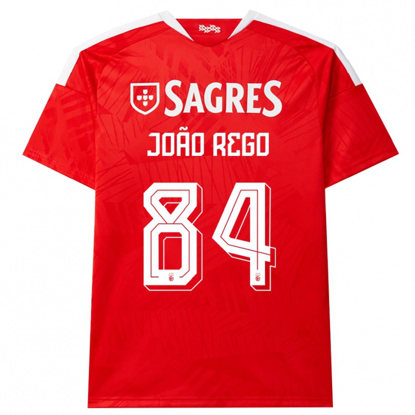Danxen Hombre Camiseta João Rego #84 Rojo Blanco Amarillo 1ª Equipación 2026/27 La Camisa México