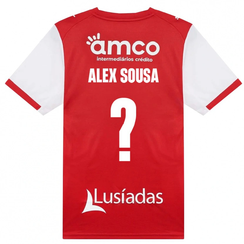 Danxen Hombre Camiseta Alex Sousa #0 Rojo Blanco Negro 1ª Equipación 2026/27 La Camisa México