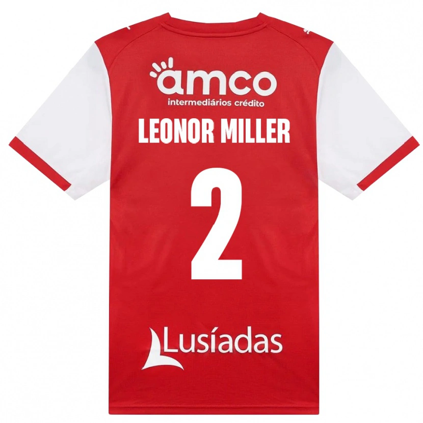 Danxen Hombre Camiseta Maria Leonor #2 Rojo Blanco Negro 1ª Equipación 2026/27 La Camisa México