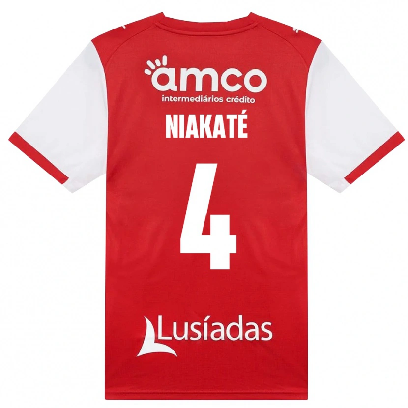 Danxen Hombre Camiseta Sikou Niakaté #4 Rojo Blanco Negro 1ª Equipación 2026/27 La Camisa México